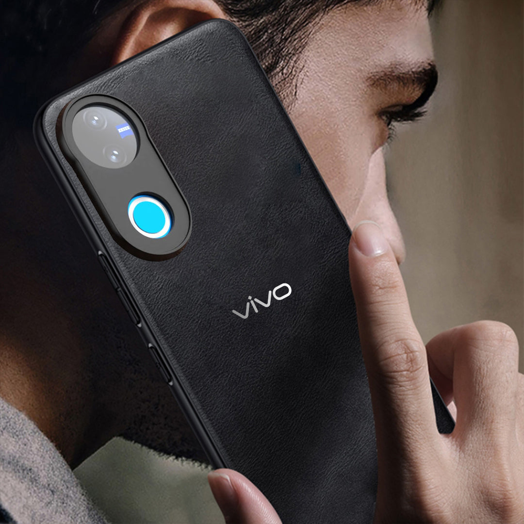 VIVO V50 5G  Business Style PU LEATHER PROTECTIVE BACK CASE WITH CAMERA PROTECTION