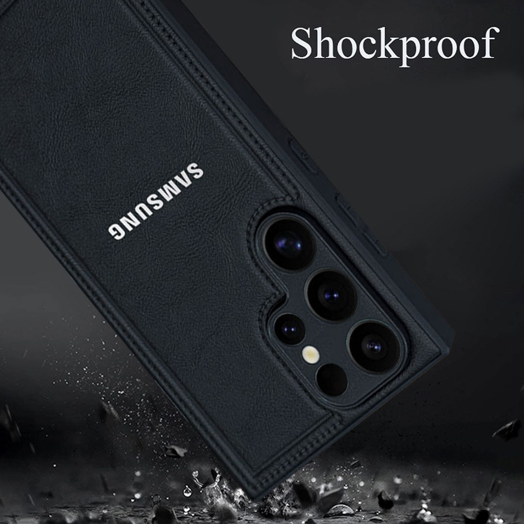 Samsung Galaxy S23 ULTRA 5G Vintage Leather Stitched Protective Back Case