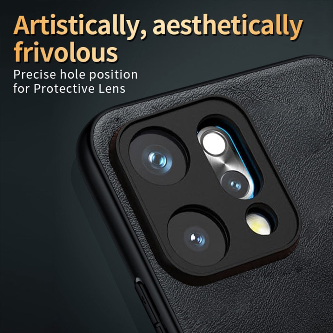 OPPO RENO 14 5G  Business Style PU LEATHER PROTECTIVE BACK CASE WITH CAMERA PROTECTION