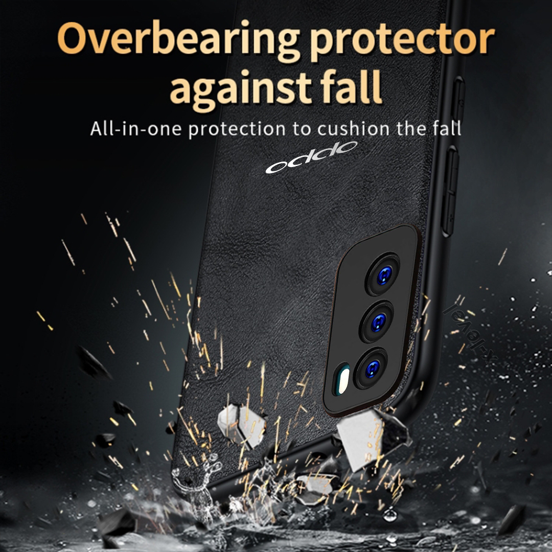 OPPO RENO 12 5G Business Style PU LEATHER PROTECTIVE BACK CASE WITH CAMERA PROTECTION