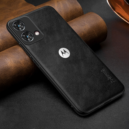 MOTO G84 5G  Business Style PU LEATHER PROTECTIVE BACK CASE WITH CAMERA PROTECTION