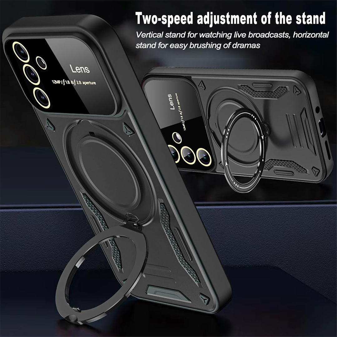 SAMSUNG GALAXY A26 5G Heavy Duty Rugged Shockproof Camera Lens Protector Phone Cover with Kickstand