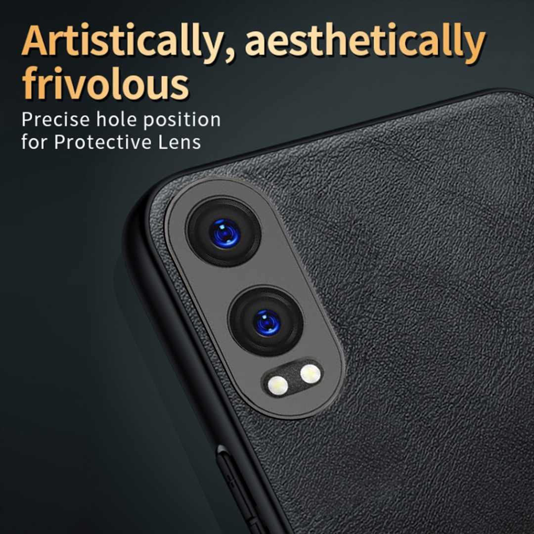 ONEPLUS CE4 LITE 5G Business Style PU LEATHER PROTECTIVE BACK CASE WITH CAMERA PROTECTION