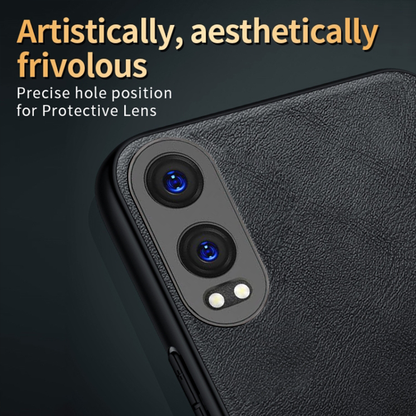 ONEPLUS CE4 LITE 5G Business Style PU LEATHER PROTECTIVE BACK CASE WITH CAMERA PROTECTION