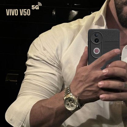 VIVO V50 5G 3D Hexa Cube Design Drop Protection | Camera Protection  TPU Back Case