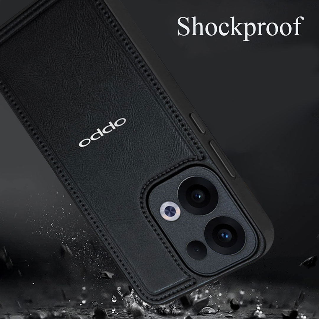 OPPO RENO 13 5G Vintage Leather Stitched Protective Back Case