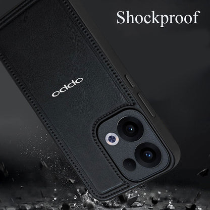 OPPO RENO 13 5G Vintage Leather Stitched Protective Back Case