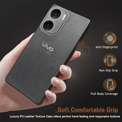 Vivo V29e 5G Solid Color Leather Texture Matte Phone Back Case