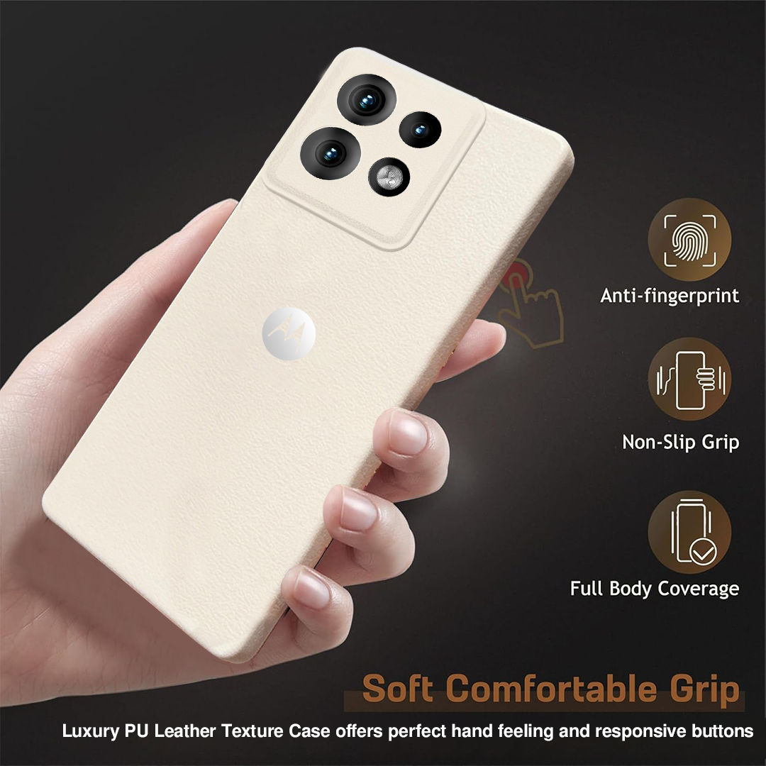 MOTO EDGE 50 NEO 5G Solid Color Leather Texture Matte Phone Back Case