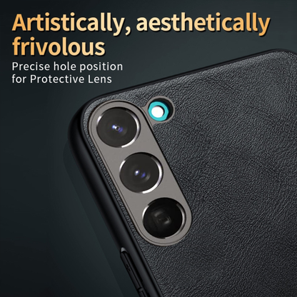 GALAXY S23 5G  Business Style  PU LEATHER PROTECTIVE BACK CASE WITH CAMERA PROTECTION