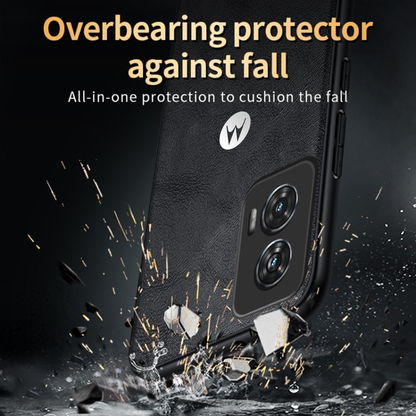 MOTO EDGE 50 FUSION 5G  Business Style PU LEATHER PROTECTIVE BACK CASE WITH CAMERA PROTECTION