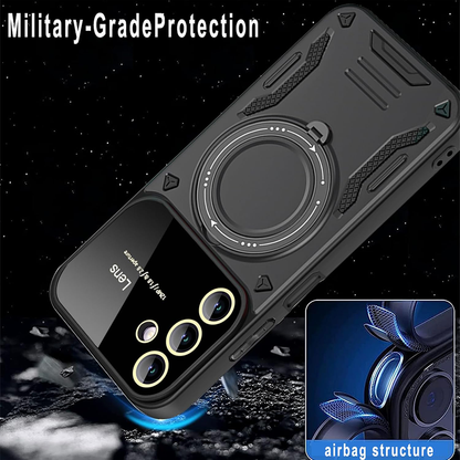 SAMSUNG GALAXY A35 5G Heavy Duty Rugged Shockproof Camera Lens Protector Phone Cover with Kickstand