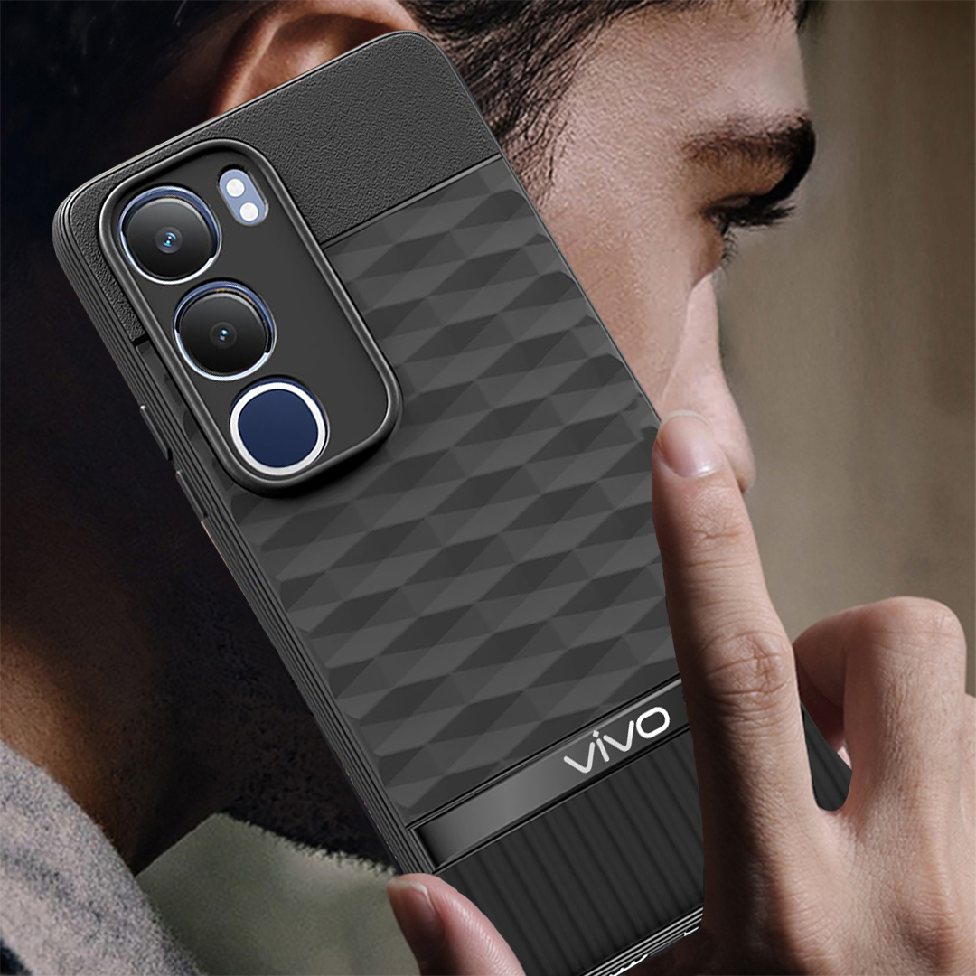 VIVO Y29 5G 3D Hexa Cube Design Drop Protection | Camera Protection TPU Back Case