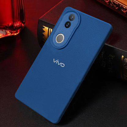 VIVO V50/V50E 5G Solid Color Leather Texture Matte Phone Back Case