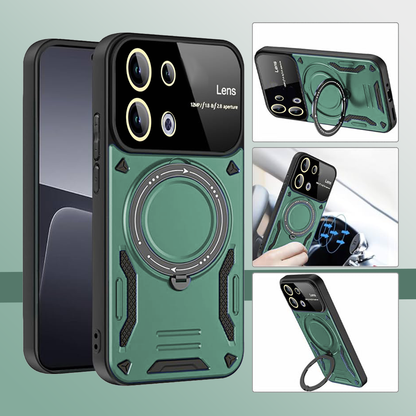 Oppo Reno 13 5G Heavy Duty Rugged Shockproof Camera Lens Protector Phone Cover with Kickstand