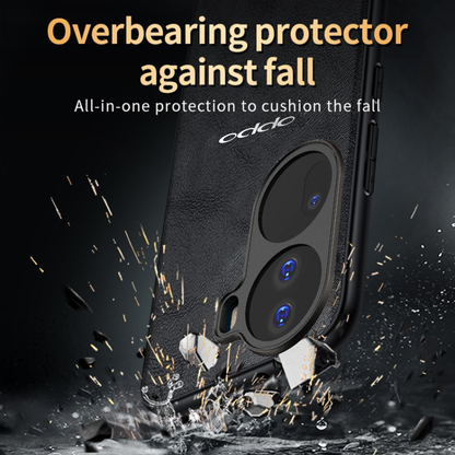 OPPO RENO 11 5G  Business Style  PU LEATHER PROTECTIVE BACK CASE WITH CAMERA PROTECTION