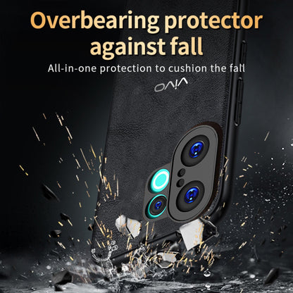 VIVO V60 5G Business Style PU LEATHER PROTECTIVE BACK CASE WITH CAMERA PROTECTION