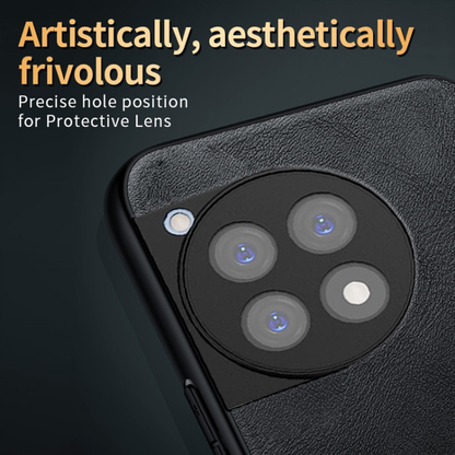 ONEPLUS 12R 5G Business Style PU LEATHER PROTECTIVE BACK CASE WITH CAMERA PROTECTION