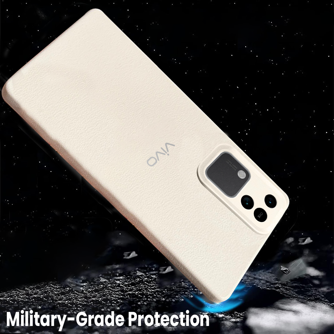 Vivo V30 5G Solid Color Leather Texture Matte Phone Back Case