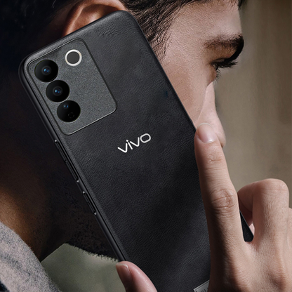 VIVO Y200 5G Business Style PU LEATHER PROTECTIVE BACK CASE WITH CAMERA PROTECTION