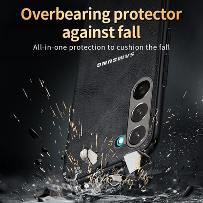 GALAXY S24 5G  Business Style  PU LEATHER PROTECTIVE BACK CASE WITH CAMERA PROTECTION
