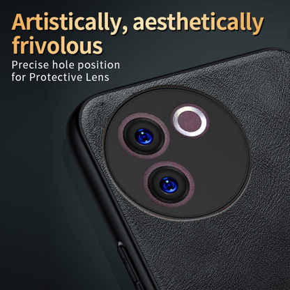 VIVO V30E 5G Business Style PU LEATHER PROTECTIVE BACK CASE WITH CAMERA PROTECTION