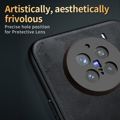 VIVO X200 PRO 5G  Business Style  PU LEATHER PROTECTIVE BACK CASE WITH CAMERA PROTECTION