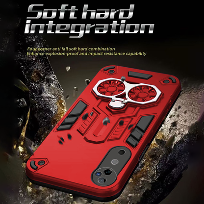 Vivo V40 5G Armor knight Series Camera Protection 2 in 1 Shockproof Phone Cover with Kickstand