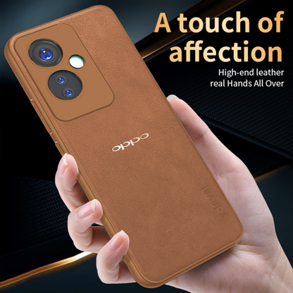 OPPO A79 5G Business Style PU LEATHER PROTECTIVE BACK CASE WITH CAMERA PROTECTION