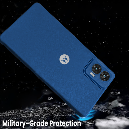 MOTO EDGE 50 FUSION 5G Solid Color Leather Texture Matte Phone Back Case