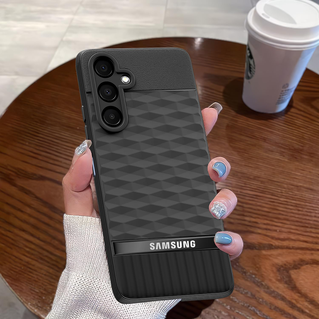GALAXY A16 5G 3D Hexa Cube Design Drop Protection | Camera Protection  TPU Back Case