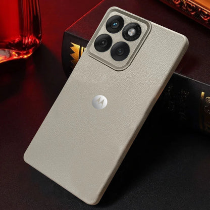 MOTO EDGE 60 FUSION 5G Solid Color Leather Texture Matte Phone Back Case