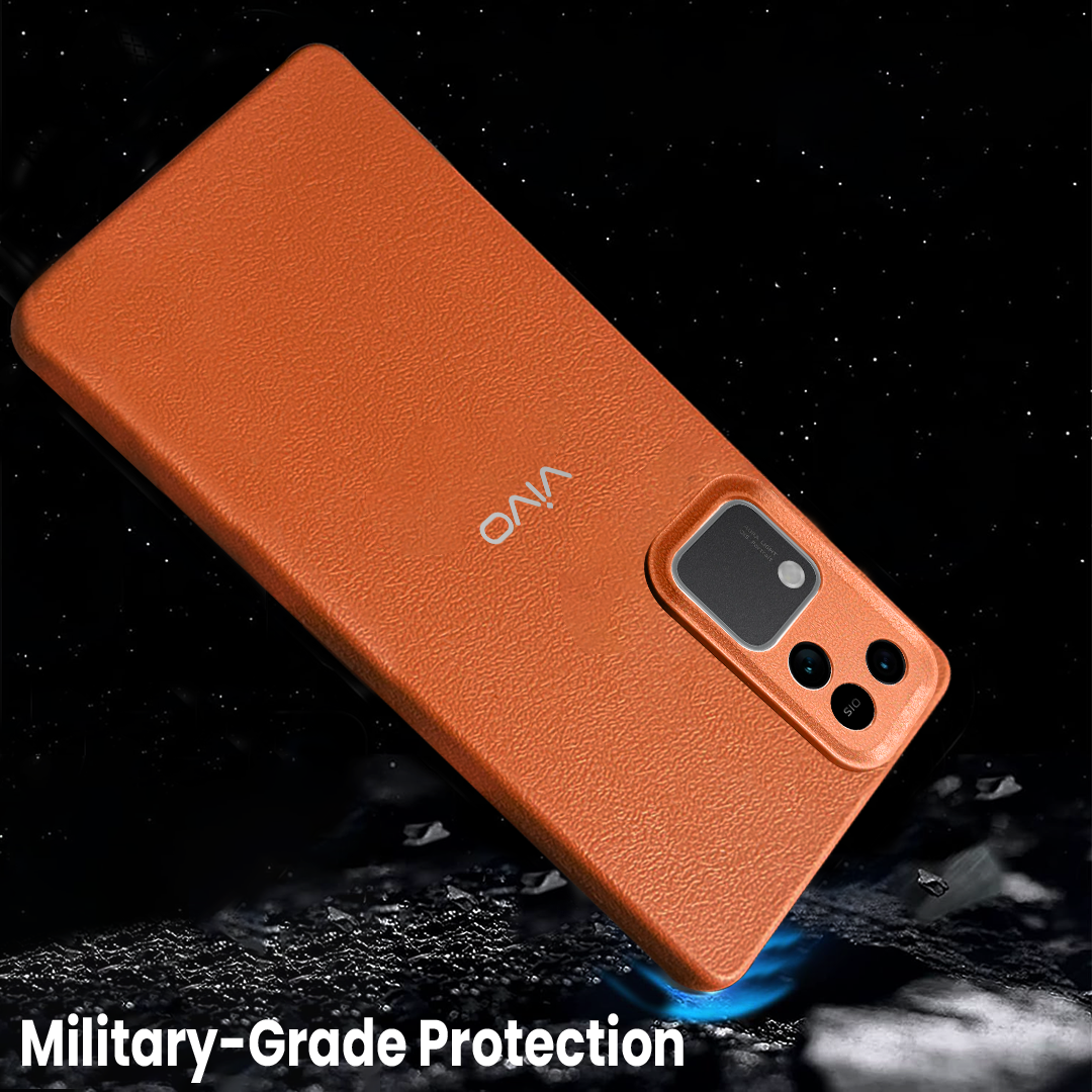 Vivo V30 5G Solid Color Leather Texture Matte Phone Back Case