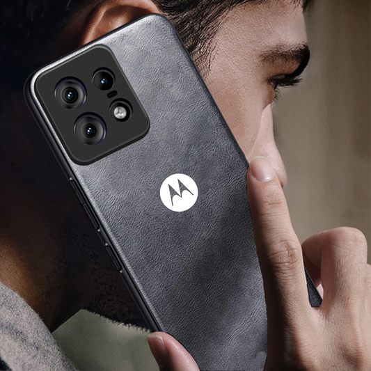 MOTO EDGE 50 PRO 5G  Business Style PU LEATHER PROTECTIVE BACK CASE WITH CAMERA PROTECTION
