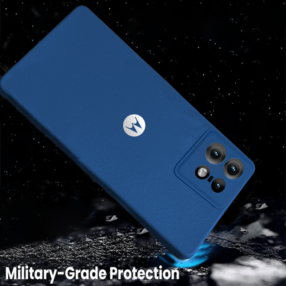 MOTO EDGE 50 PRO 5G Solid Color Leather Texture Matte Phone Back Case