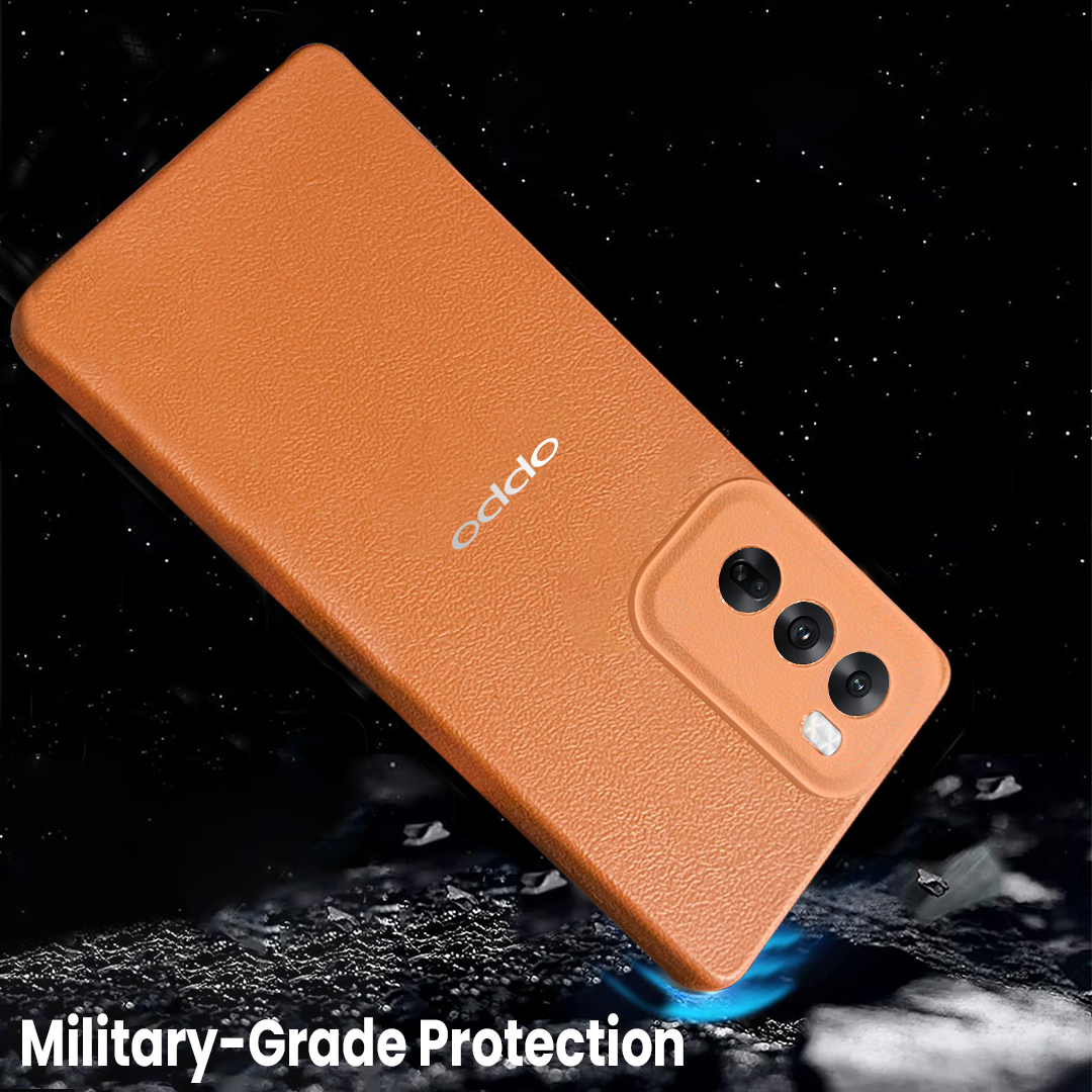 Oppo Reno 12 PRO 5G Solid Color Leather Texture Matte Phone Back Case
