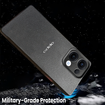 Oppo Reno 13 5G Solid Color Leather Texture Matte Phone Back Case
