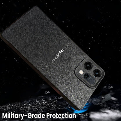 Oppo Reno 14 5G Solid Color Leather Texture Matte Phone Back Case