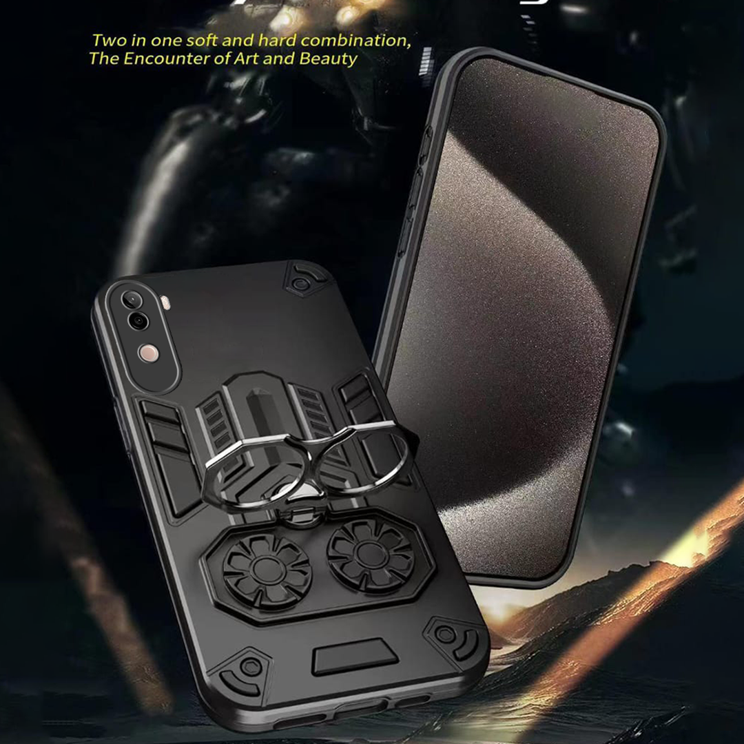 Vivo V40e 5G Armor knight Series Camera Protection 2 in 1 Shockproof Phone Cover with Kickstand