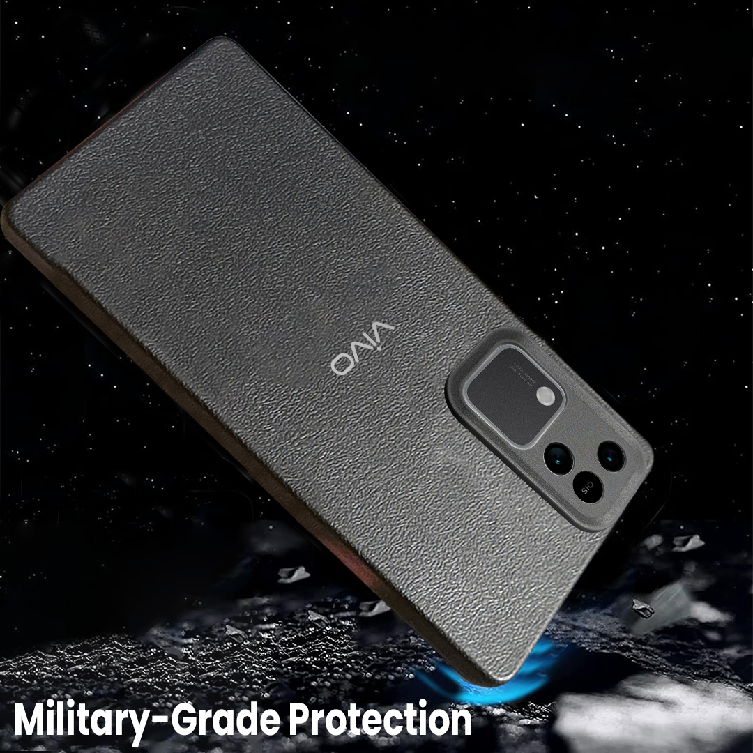 Vivo V30 5G Solid Color Leather Texture Matte Phone Back Case