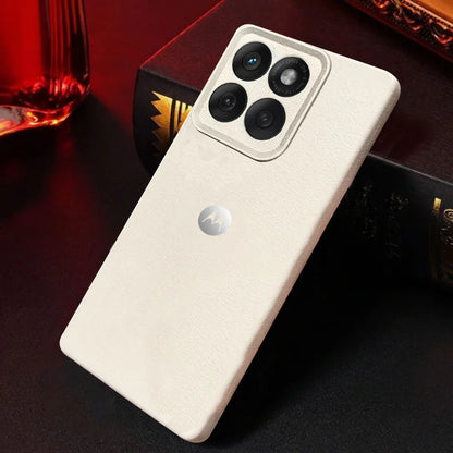 MOTO EDGE 60 FUSION 5G Solid Color Leather Texture Matte Phone Back Case