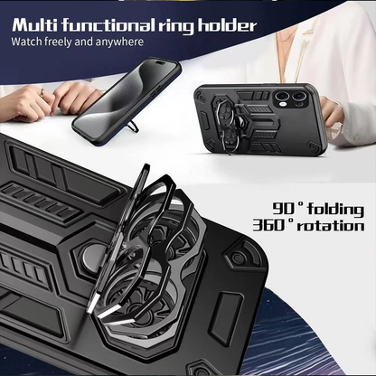 Oppo Reno 13 5G Armor knight Series Camera Protection 2 in 1 Shockproof Phone Cover with Kickstand