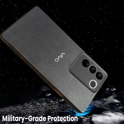 VIVO Y200e 5G Solid Color Leather Texture Matte Phone Back Case