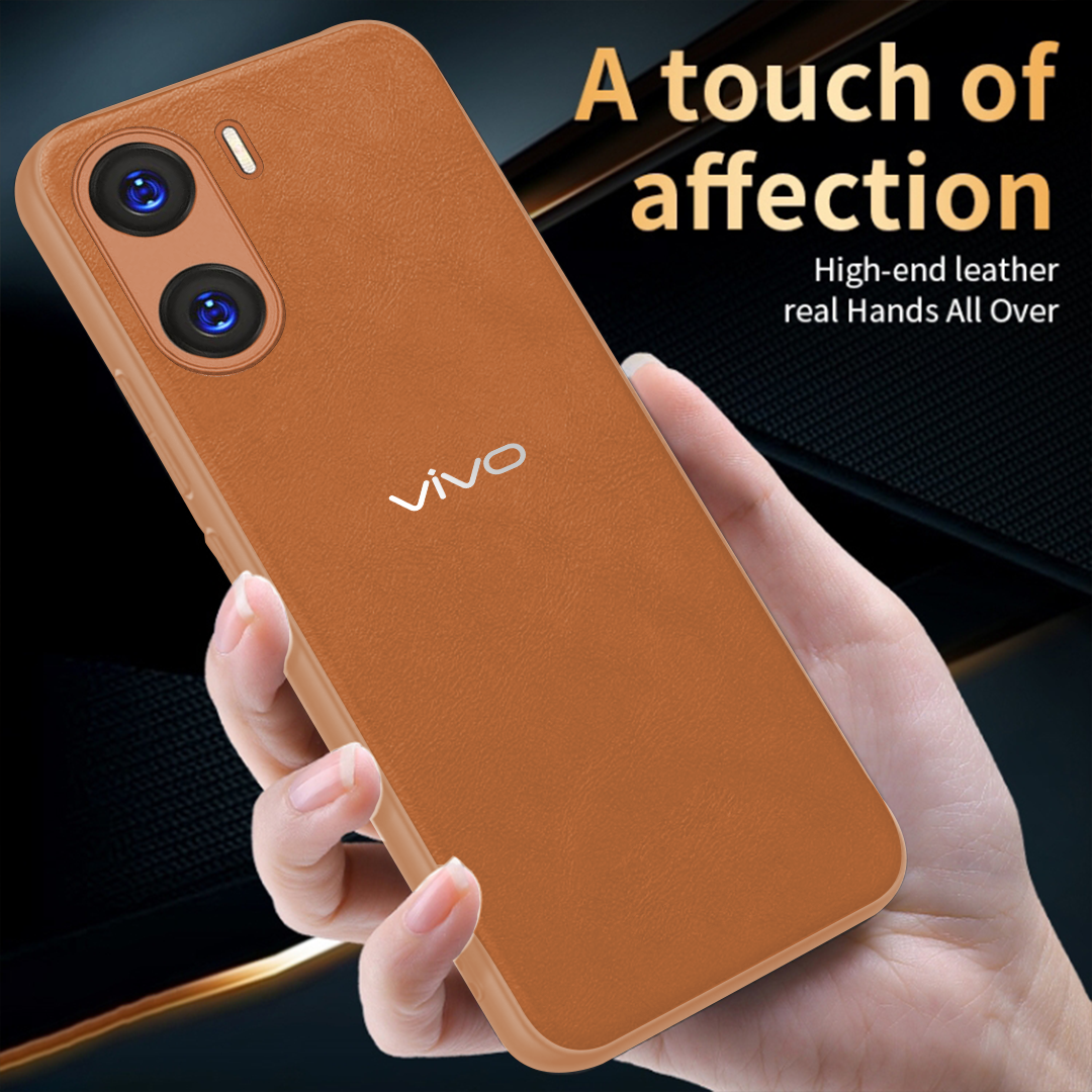 VIVO V29E 5G Business Style PU LEATHER PROTECTIVE BACK CASE WITH CAMERA PROTECTION