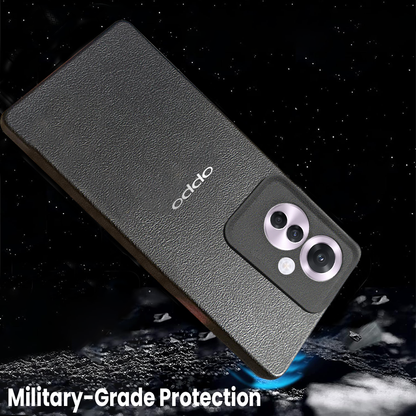 OPPO F25 PRO 5G Solid Color Leather Texture Matte Phone Back Case