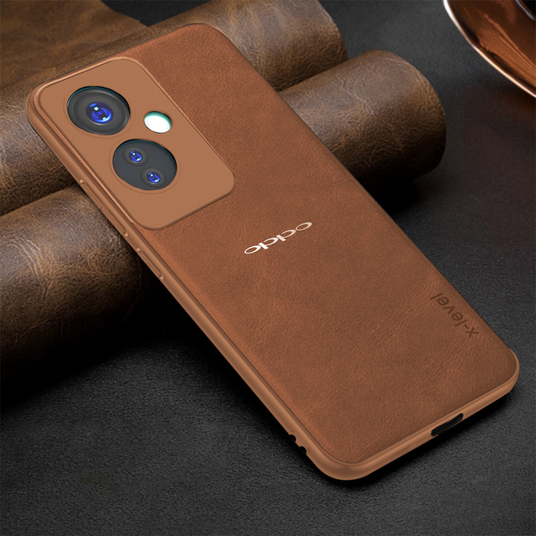 OPPO A79 5G Business Style PU LEATHER PROTECTIVE BACK CASE WITH CAMERA PROTECTION