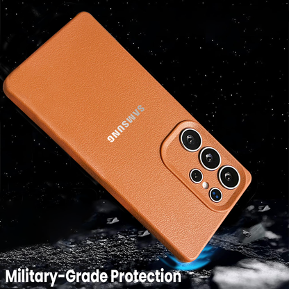 Samsung Galaxy S23 Ultra 5G Solid Color Leather Texture Matte Phone Back Case