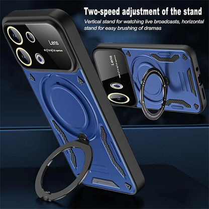 Oppo Reno 13 5G Heavy Duty Rugged Shockproof Camera Lens Protector Phone Cover with Kickstand