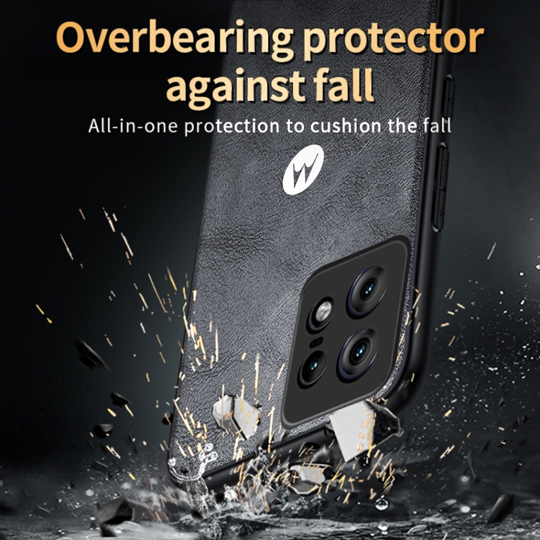 MOTO EDGE 50 PRO 5G  Business Style PU LEATHER PROTECTIVE BACK CASE WITH CAMERA PROTECTION