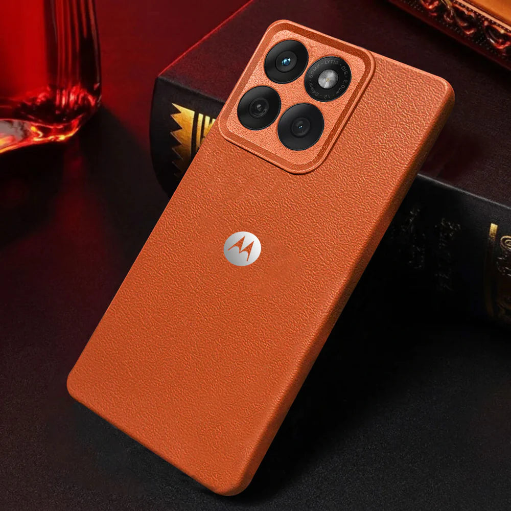 MOTO EDGE 60 FUSION 5G Solid Color Leather Texture Matte Phone Back Case